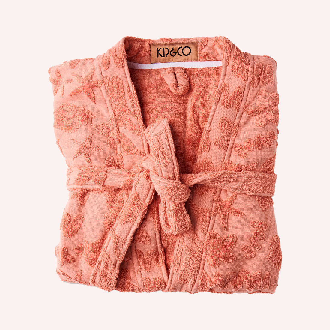 Terry Bath Robe - Peach Rock Pool - S/M