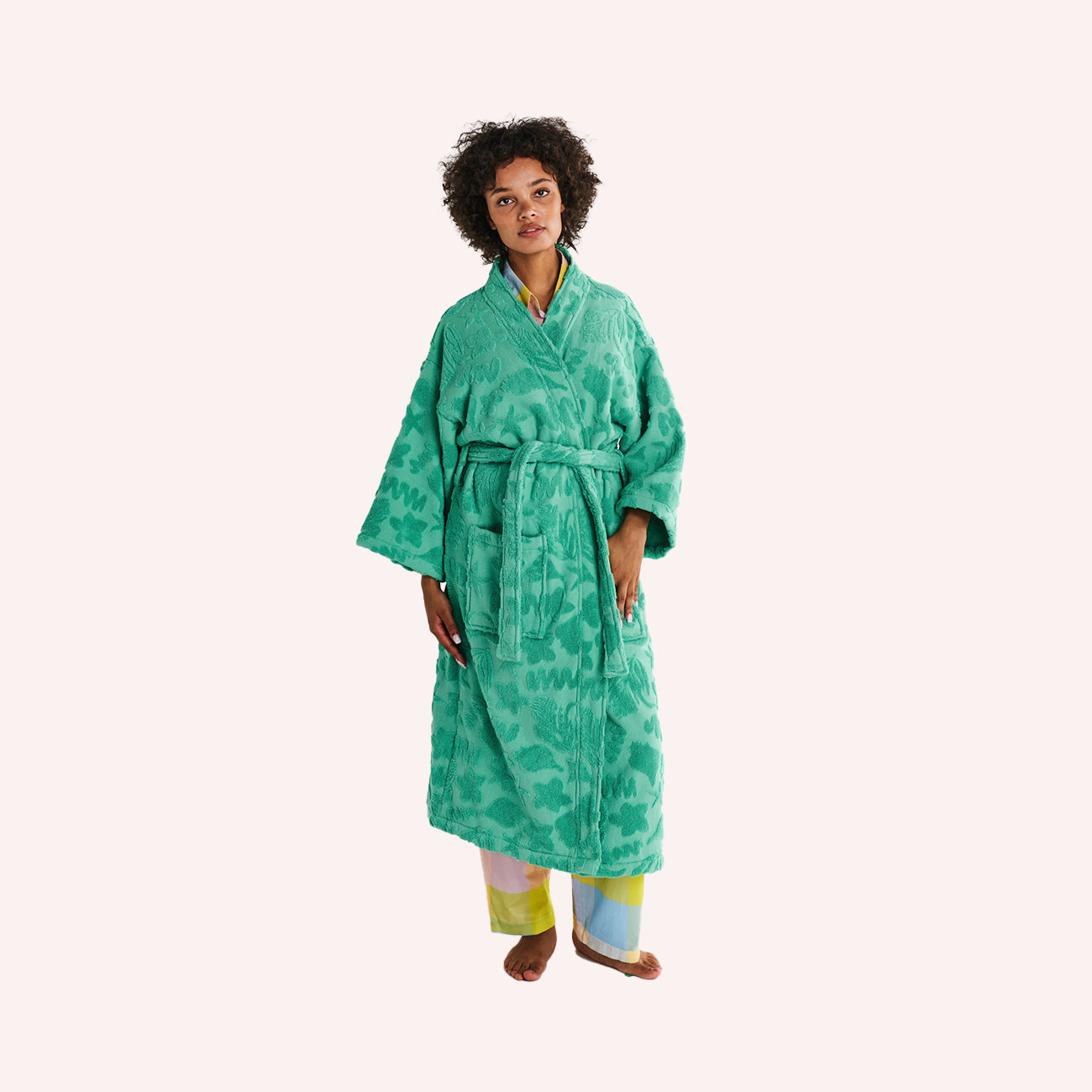 Terry Bath Robe - Jade Rock Pool - S/M