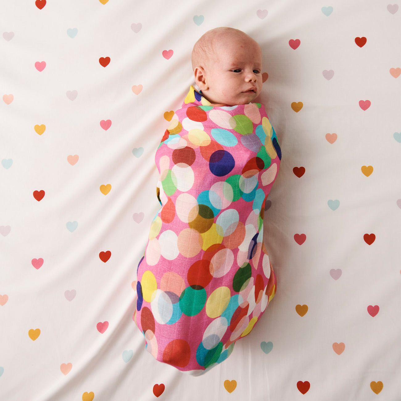 Bamboo Swaddle - Confetti Pink