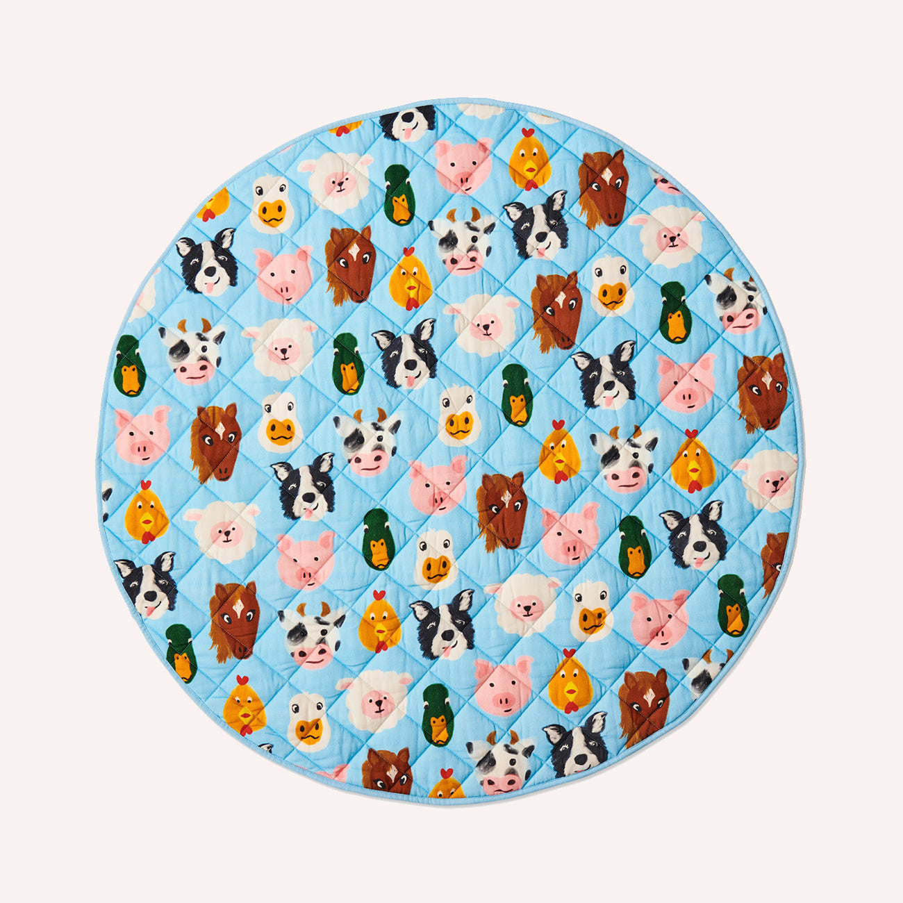 Quilted Baby Play Mat - Farm Friends - One Size