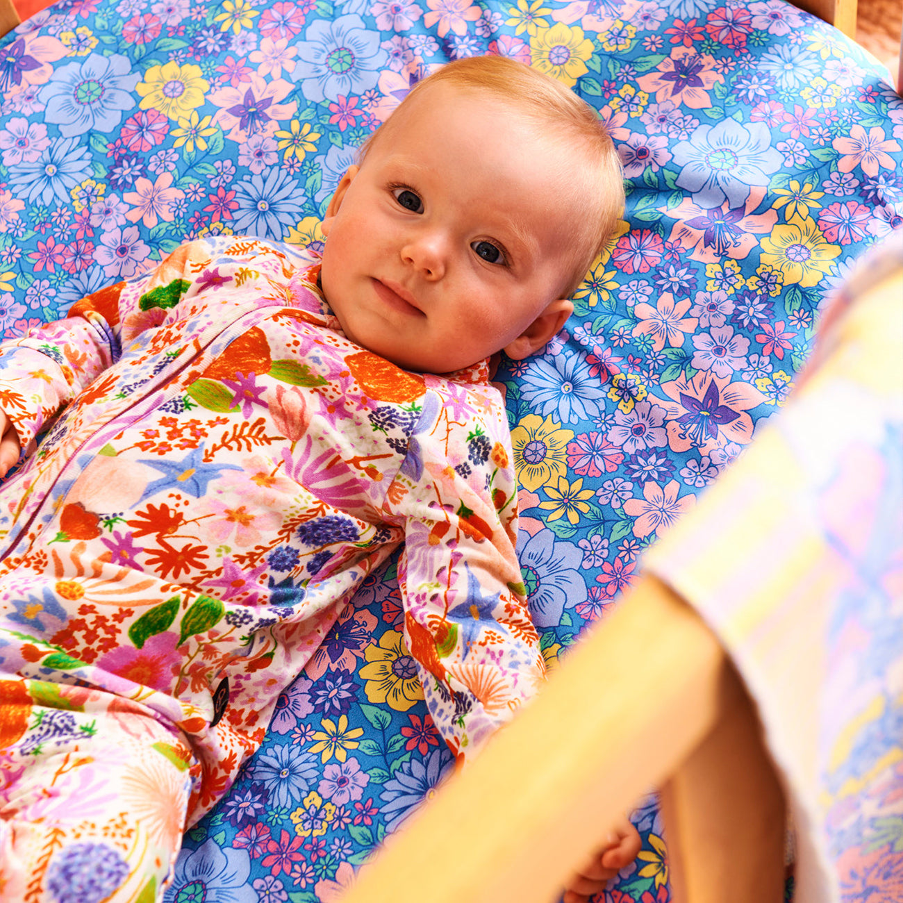 Organic Cotton Fitted Sheet - Bunch Of Fun - Bassinet