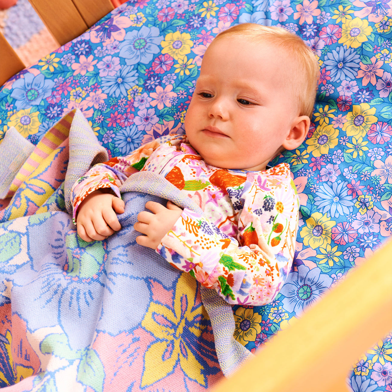 Organic Cotton Fitted Sheet - Bunch Of Fun - Bassinet