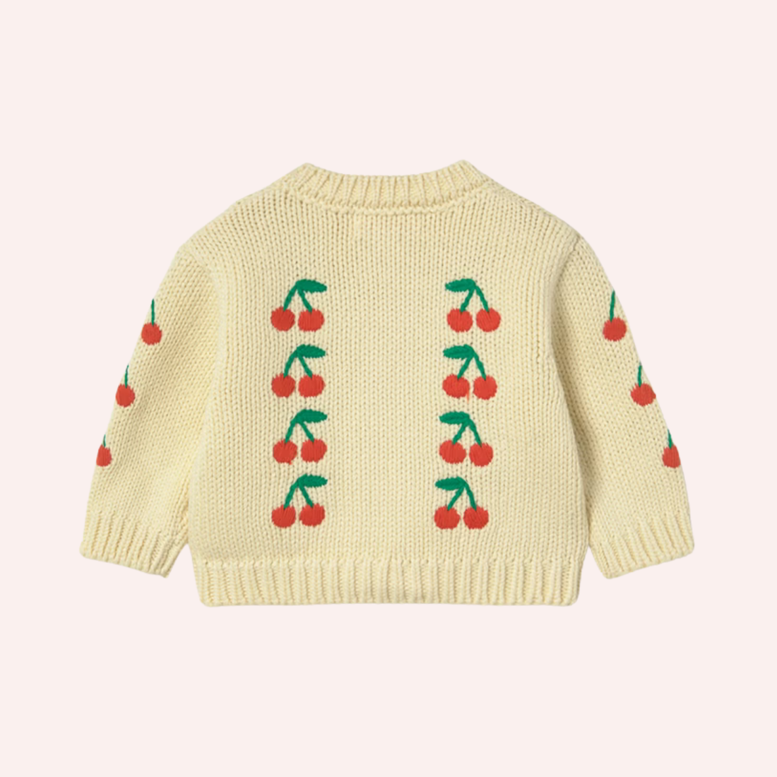 Knitted Baby Cardigan - Mini Cherries