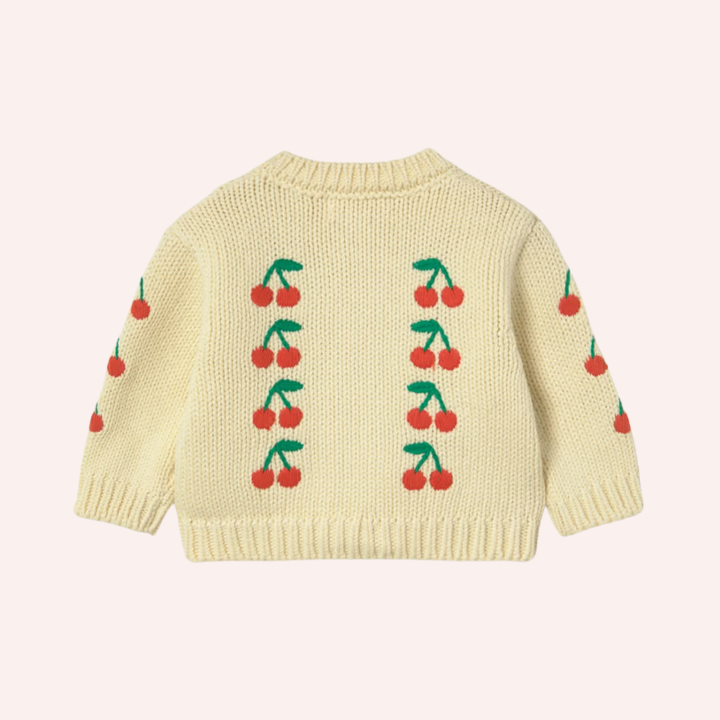 Knitted Baby Cardigan - Mini Cherries