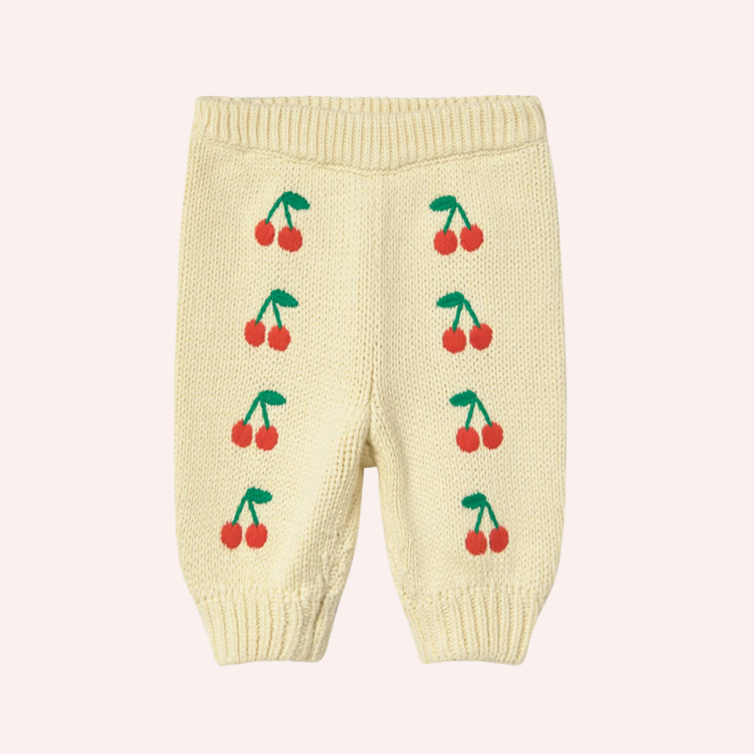 Knitted Baby Pant - Mini Cherries