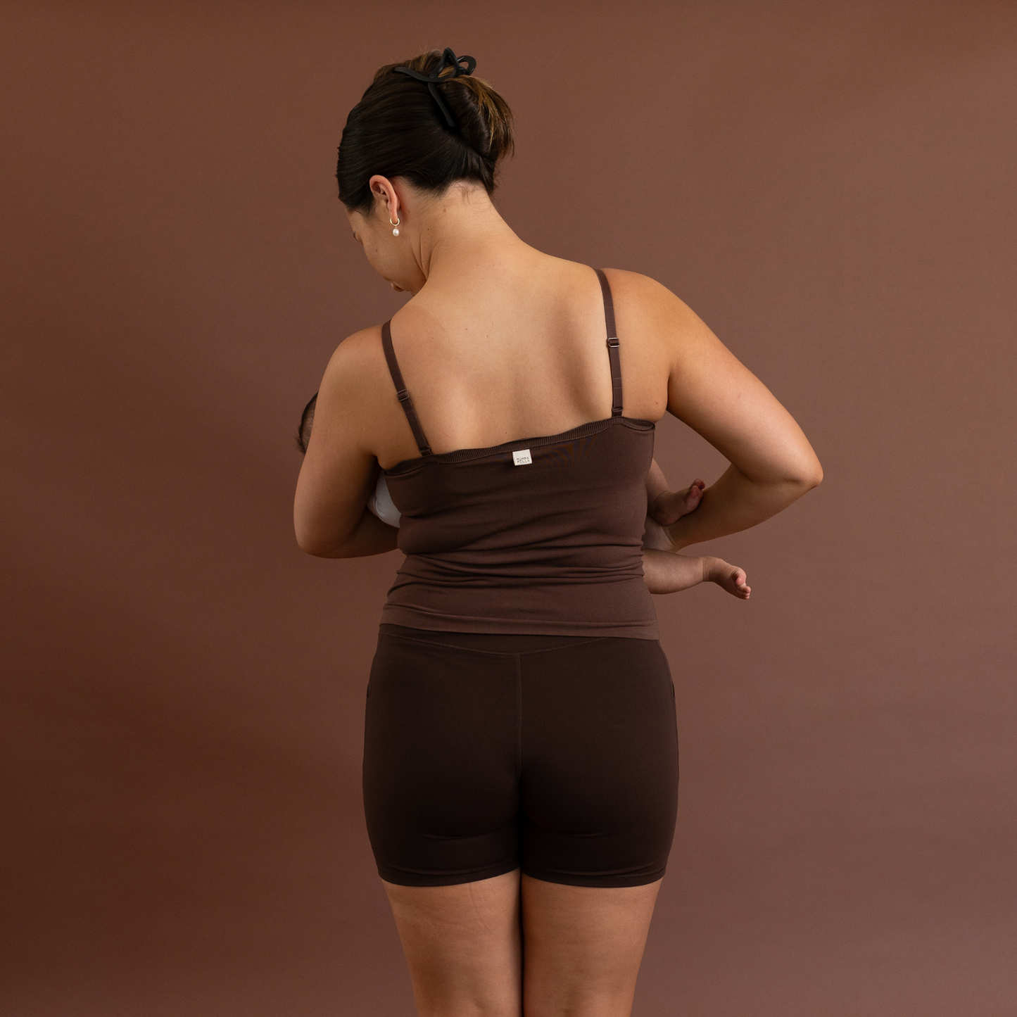 Leakproof Scallop Cami - Chocolate
