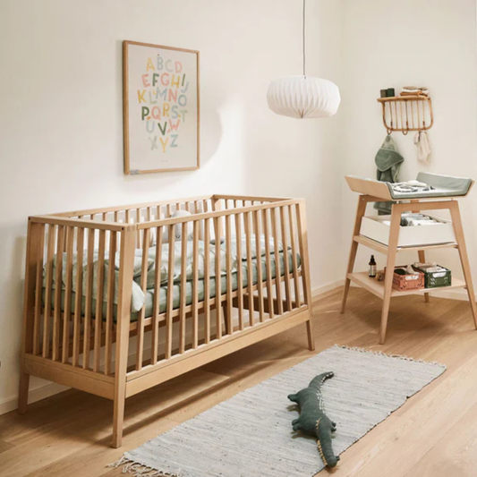 Leander Linea Cot - Natural