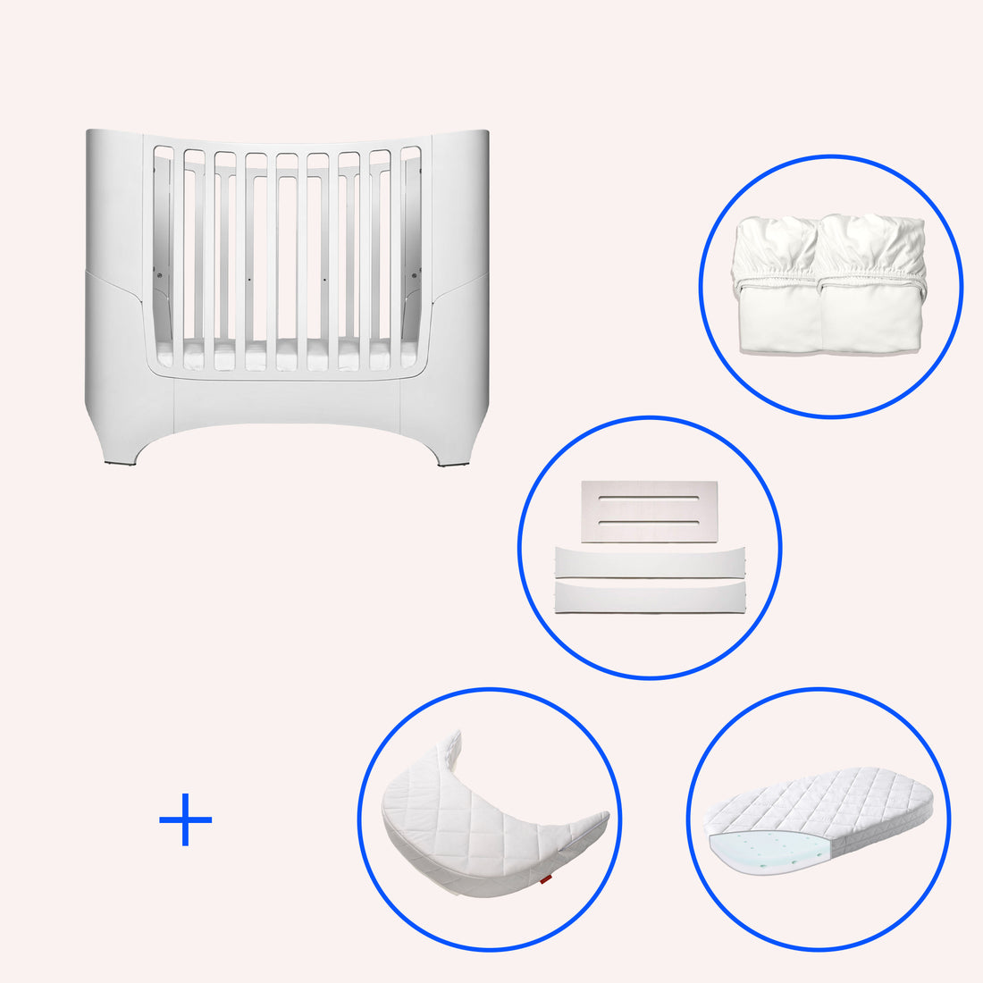 Leander Cot/Junior Bed Bundle - White
