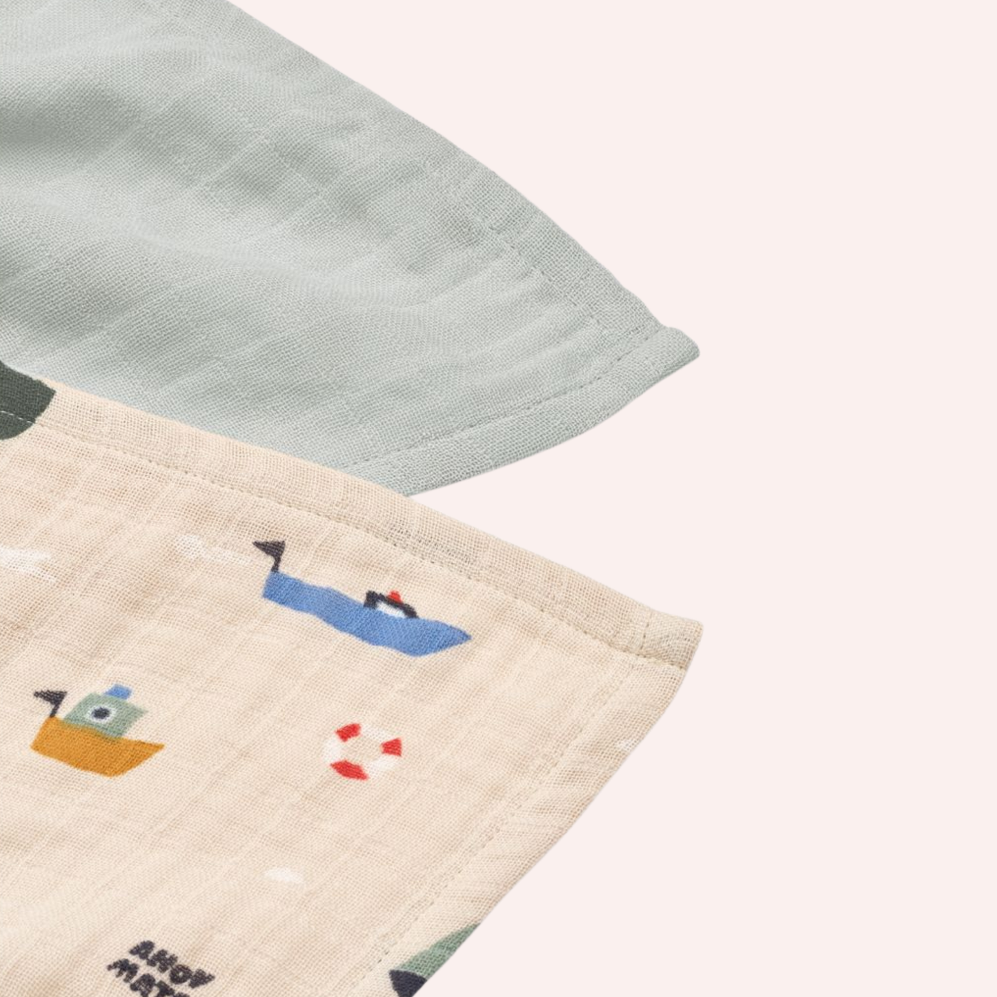 Lewis Muslin Cloth 2-pack - Sailing/Dove Blue Mix
