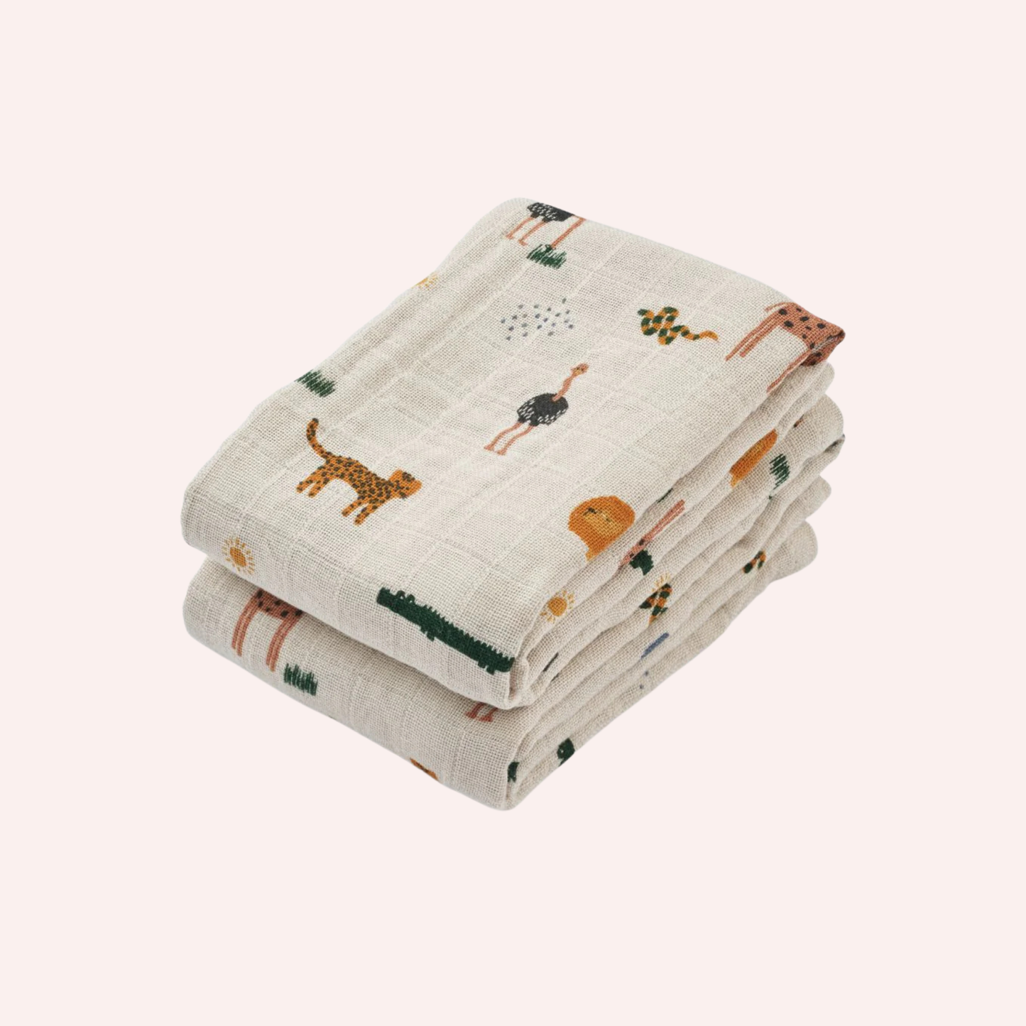 Lewis Muslin Cloth 2 pack - Safari Sandy Mix
