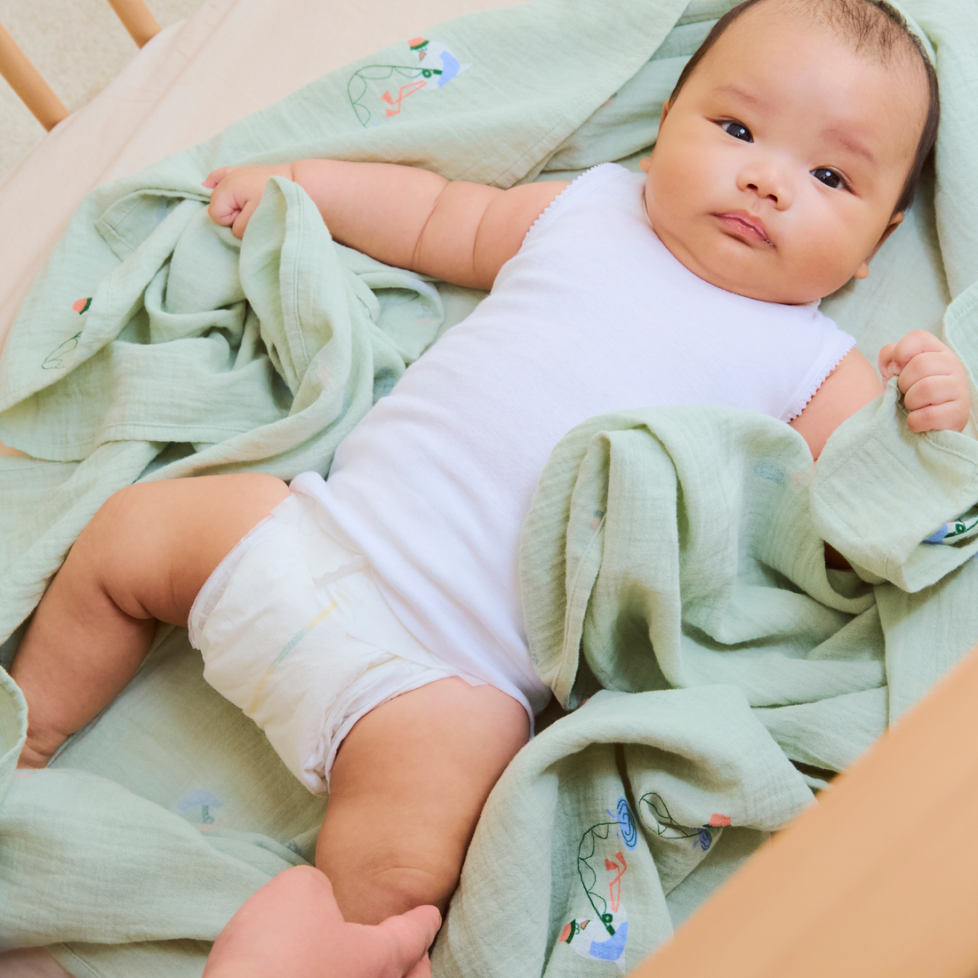 Light and Breathable Muslin Swaddle Wrap - Gulls Gone Fishing