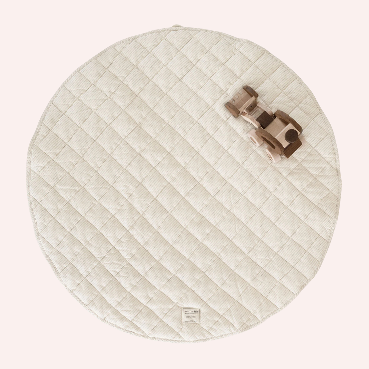 Linen Baby Play Mat - Dune Stripe
