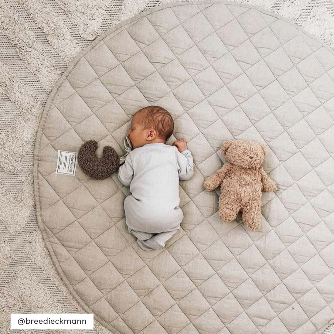 Linen Baby Play Mat - Natural