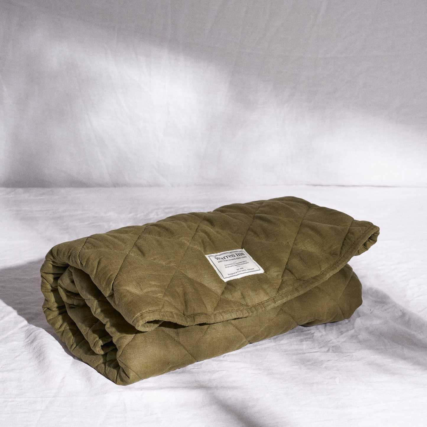 Linen Baby Play Mat - Olive