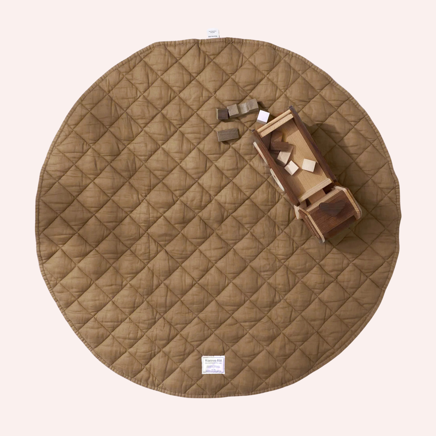 Linen Baby Play Mat - Walnut