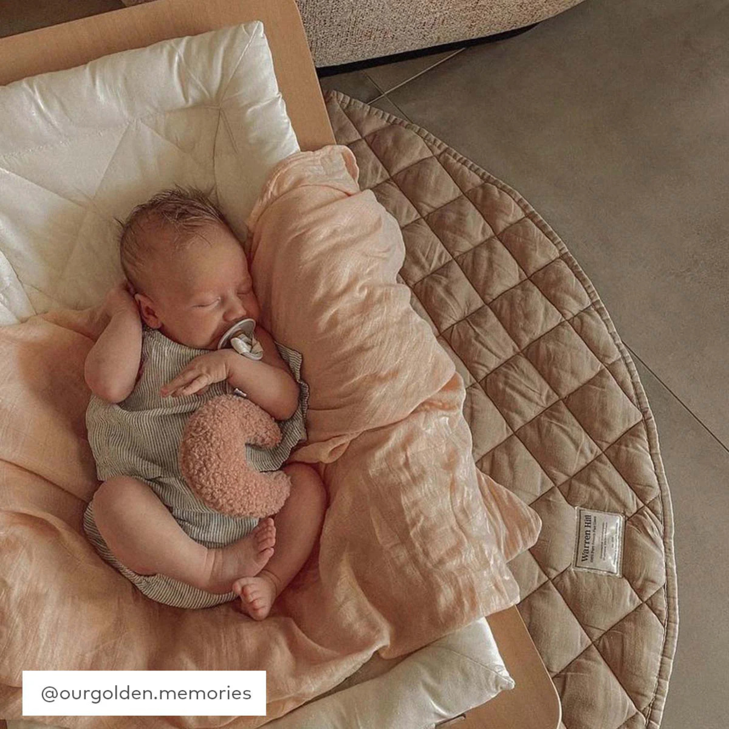 Linen Baby Play Mat - Walnut