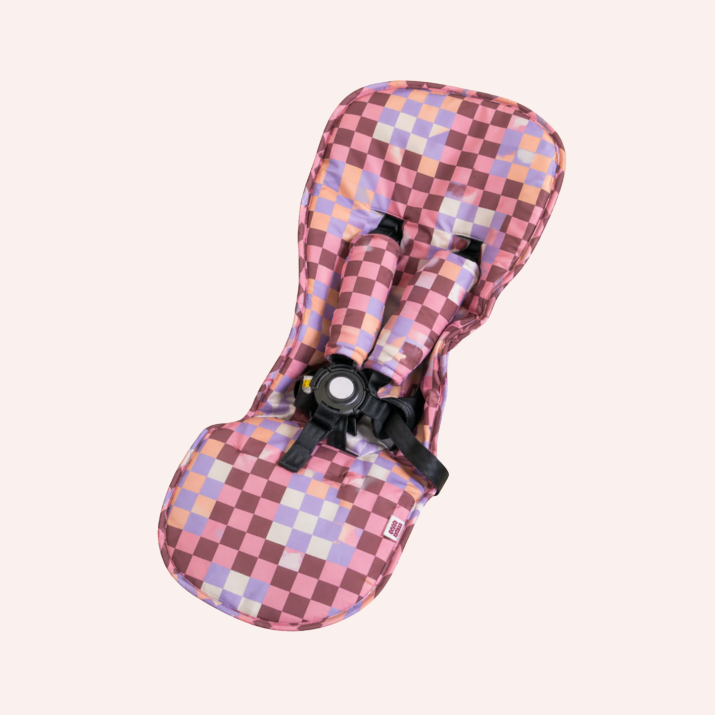 Cosy Pram Liner and Harness Protector - Pink Check