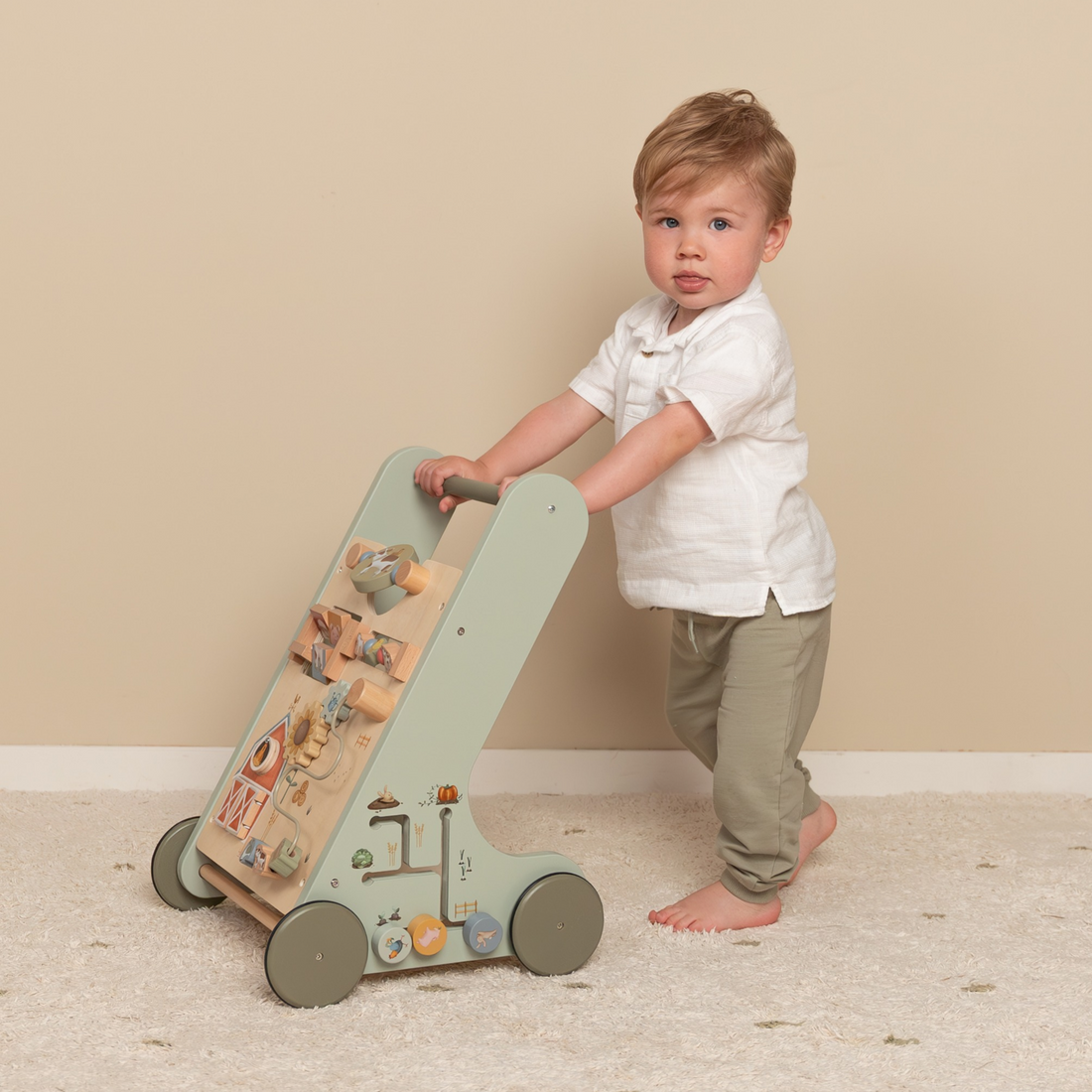 Wooden Baby Activity Walker - Safari Friends