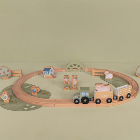 Little Farm Wooden Train Track