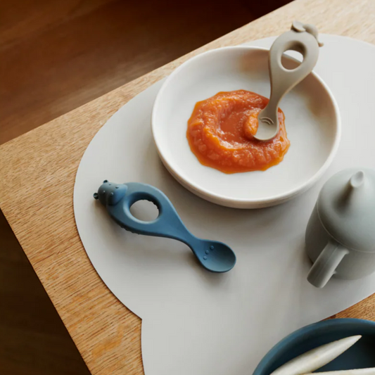 Liva Silicone Spoon 4 pack - Blue Mix