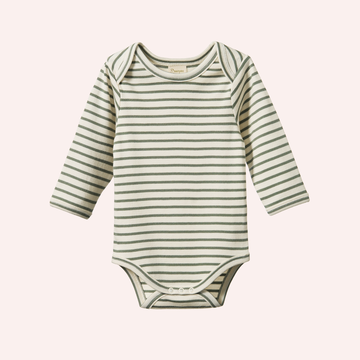 Long Sleeve Bodysuit - Nettle Sailor Stripe