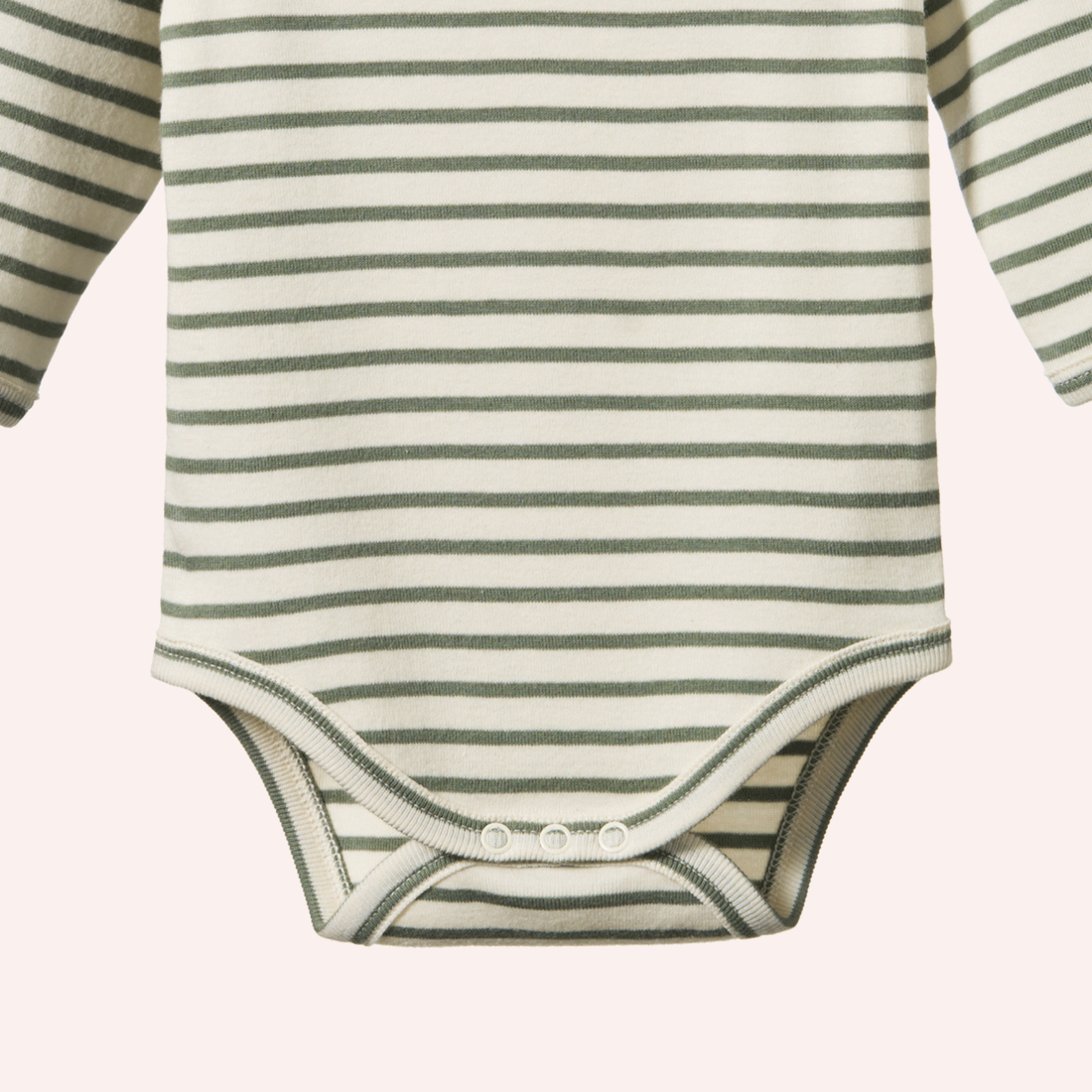 Long Sleeve Bodysuit - Nettle Sailor Stripe