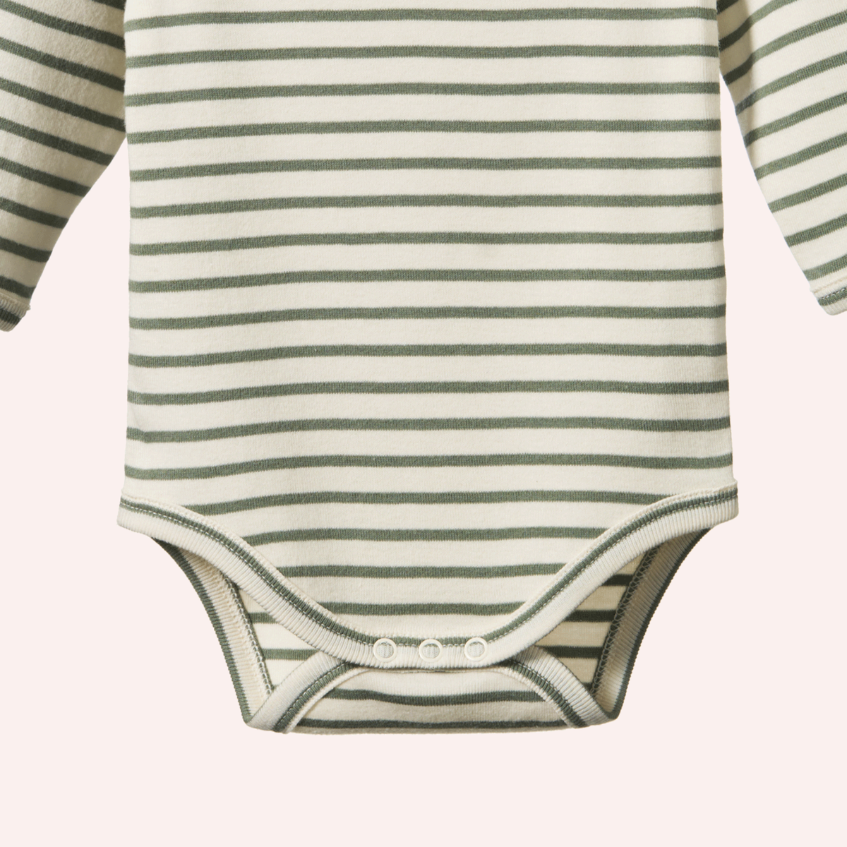Long Sleeve Bodysuit - Nettle Sailor Stripe