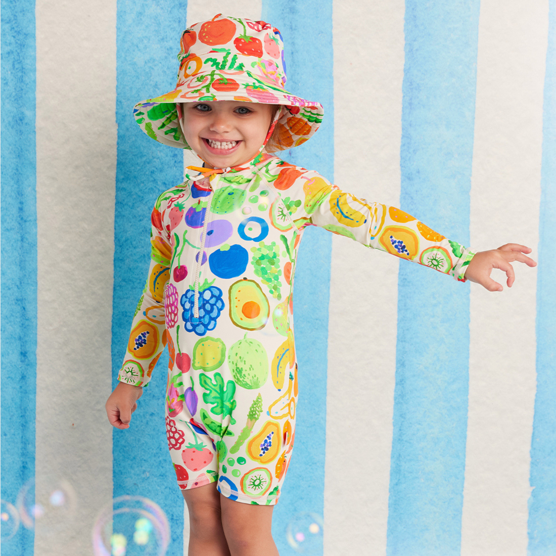 Long Sleeve Rash Suit - Eat The Rainbow