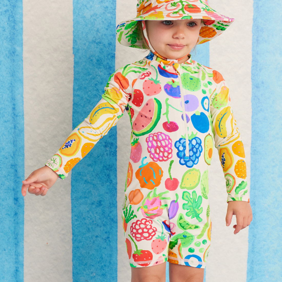 Long Sleeve Rash Suit - Eat The Rainbow