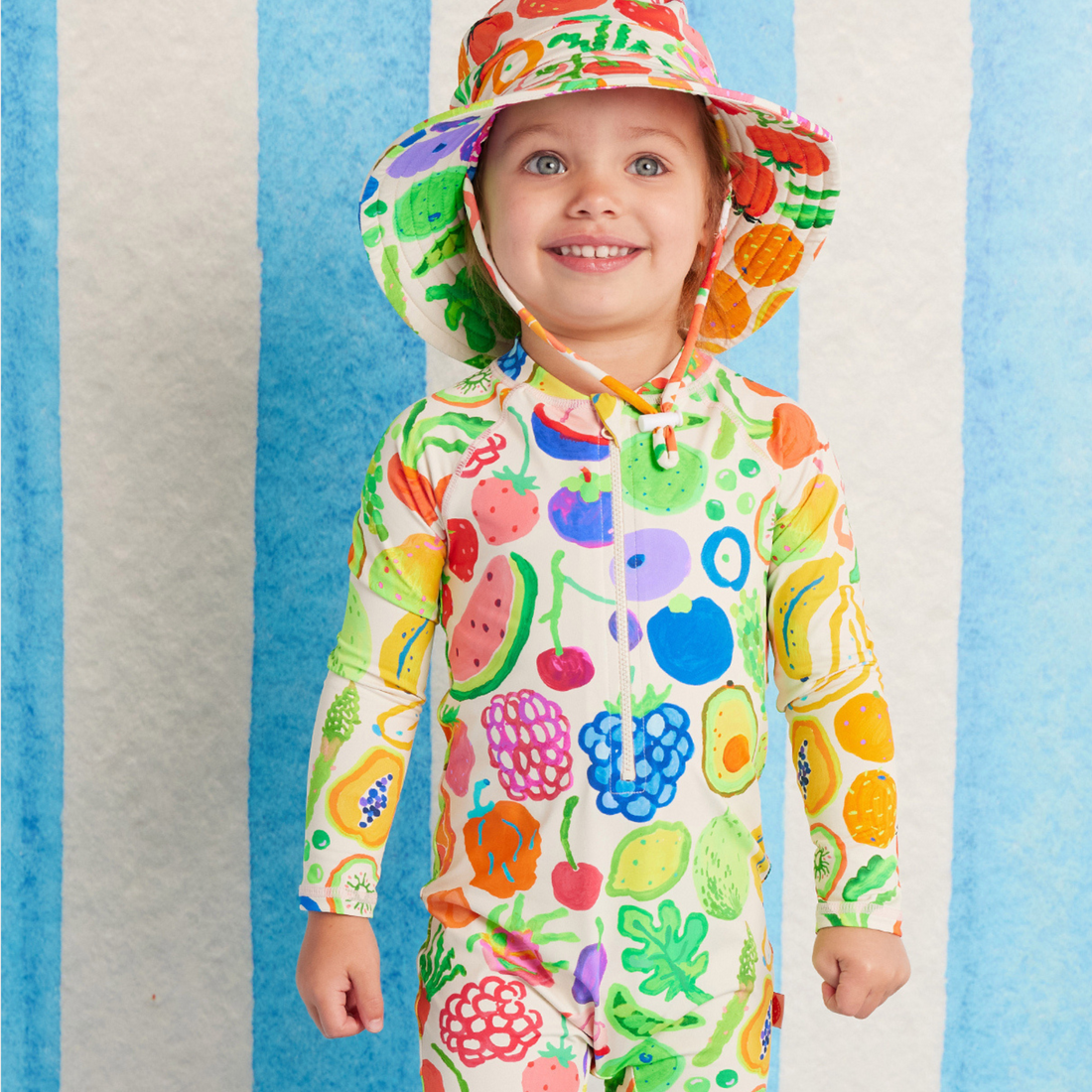 Long Sleeve Rash Suit - Eat The Rainbow
