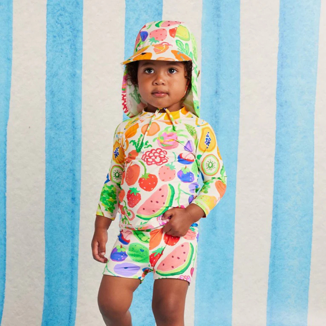 Long Sleeve Rash Vest - Eat The Rainbow