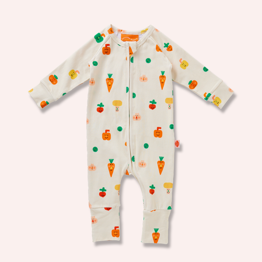 Long Sleeve Romper - Teeny Tiny Veg