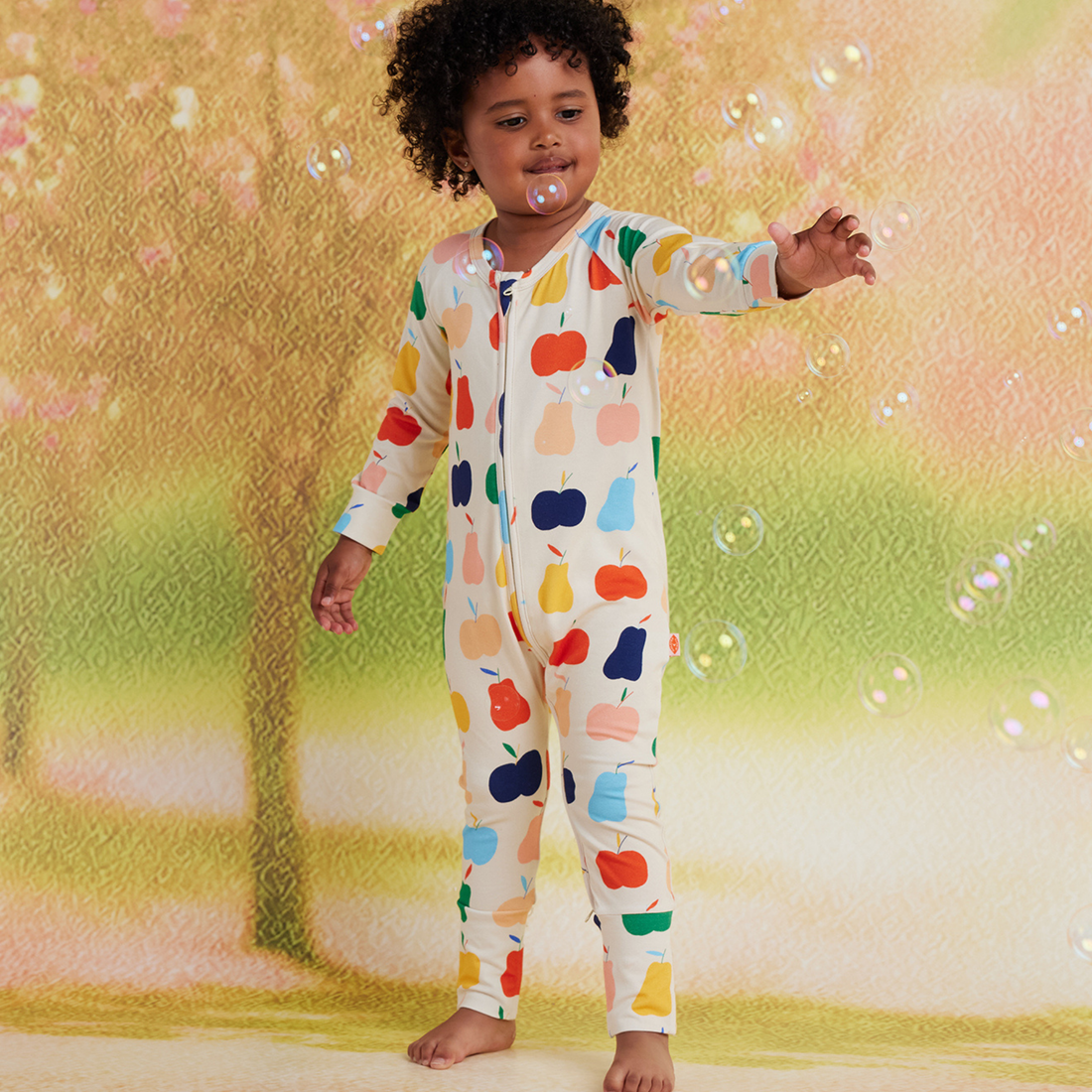 Long Sleeve Romper - Tiny Orchard