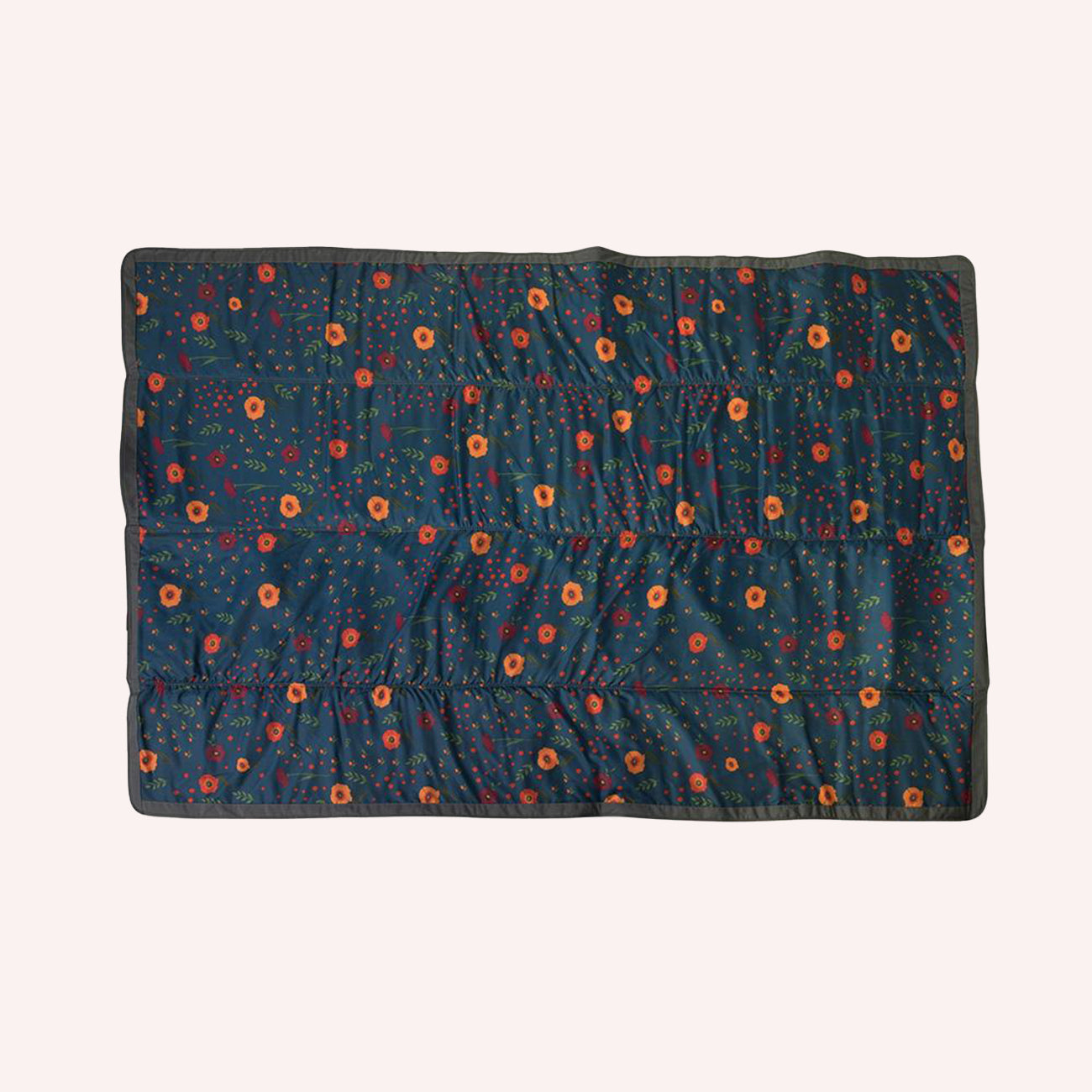 Outdoor Picnic Blanket 5 x 7 - Midnight Poppy