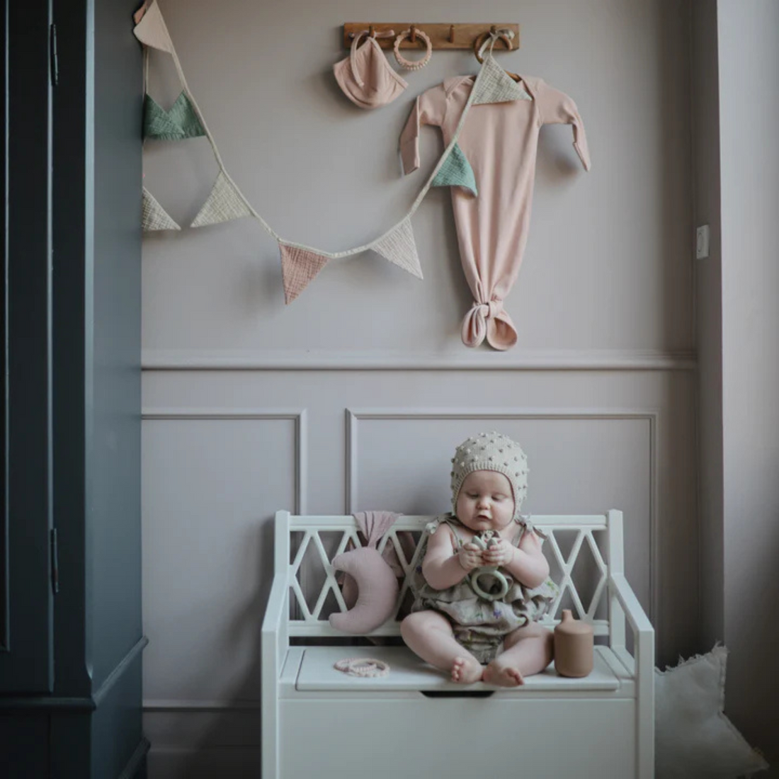 Lovey Blanket Moon Comforter - Blush