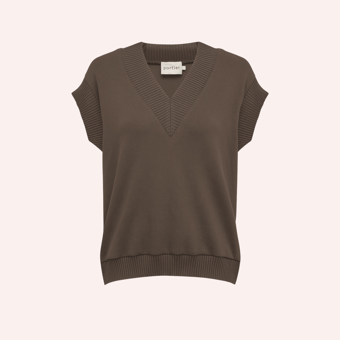 Lucia Sleeveless Lounge Top - Truffle