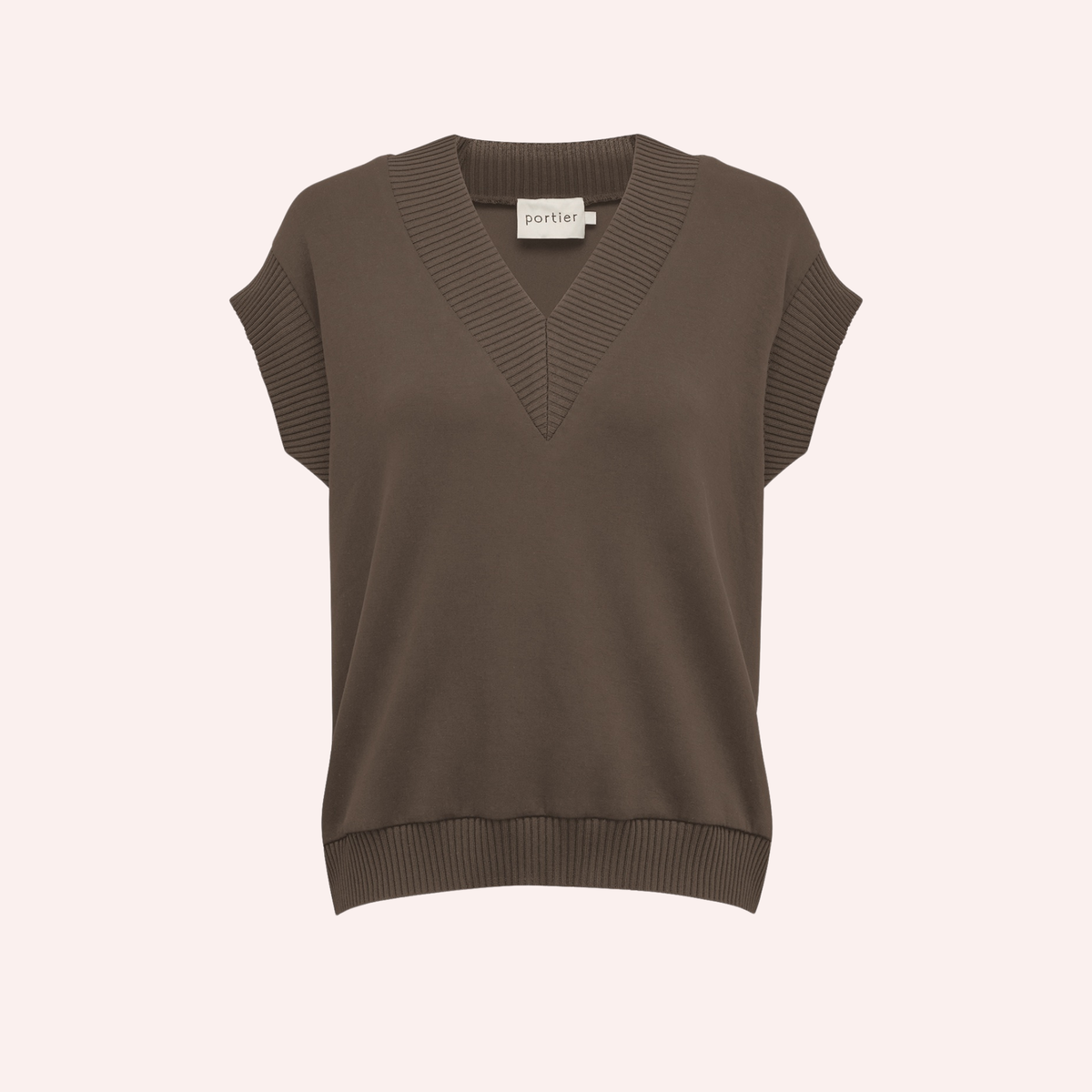Lucia Sleeveless Lounge Top - Truffle