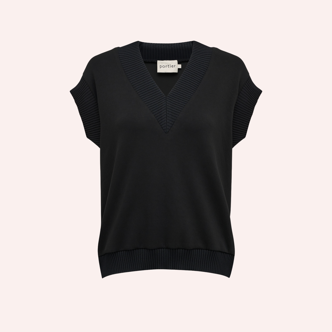 Lucia Sleeveless Lounge Top - Black