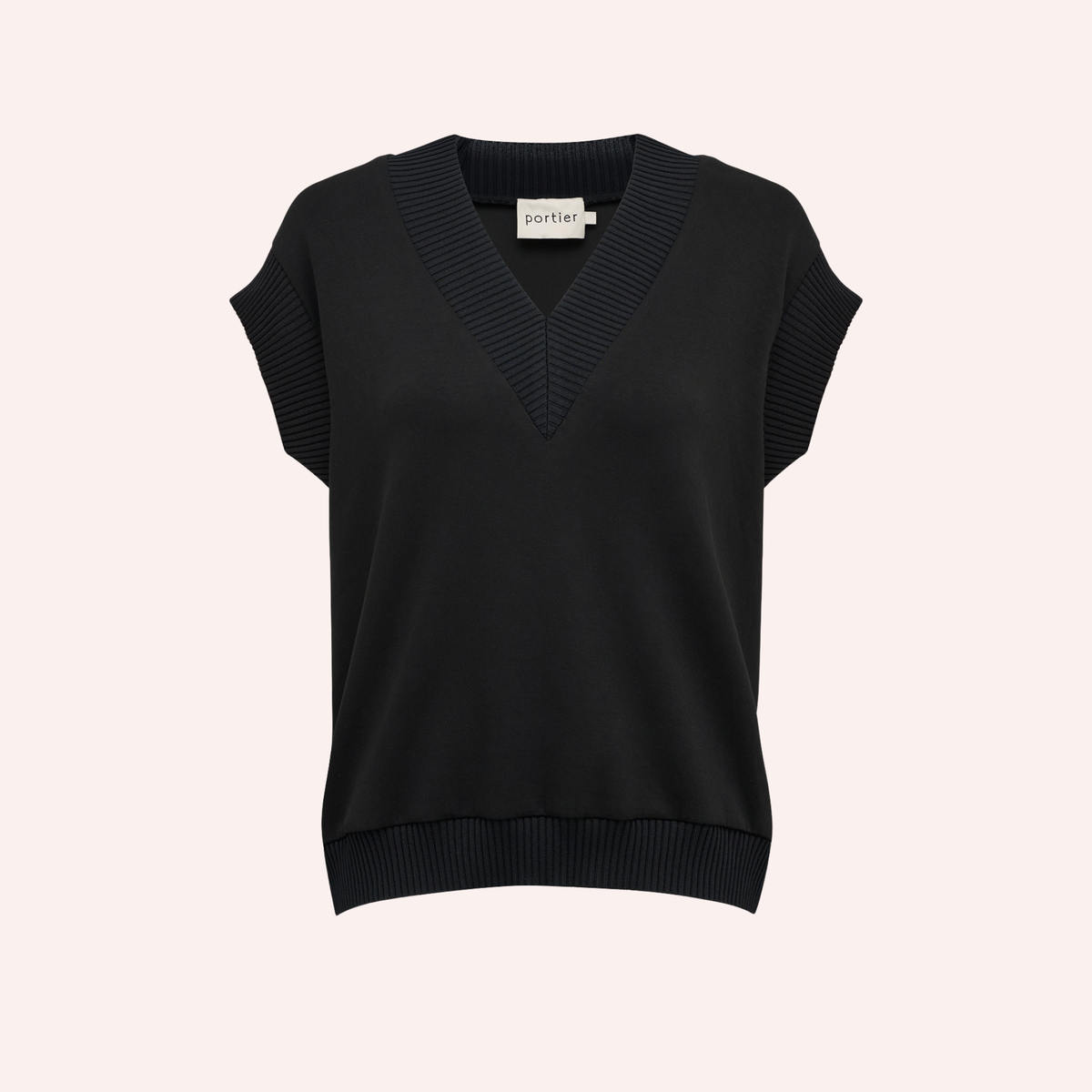 Lucia Sleeveless Lounge Top - Black