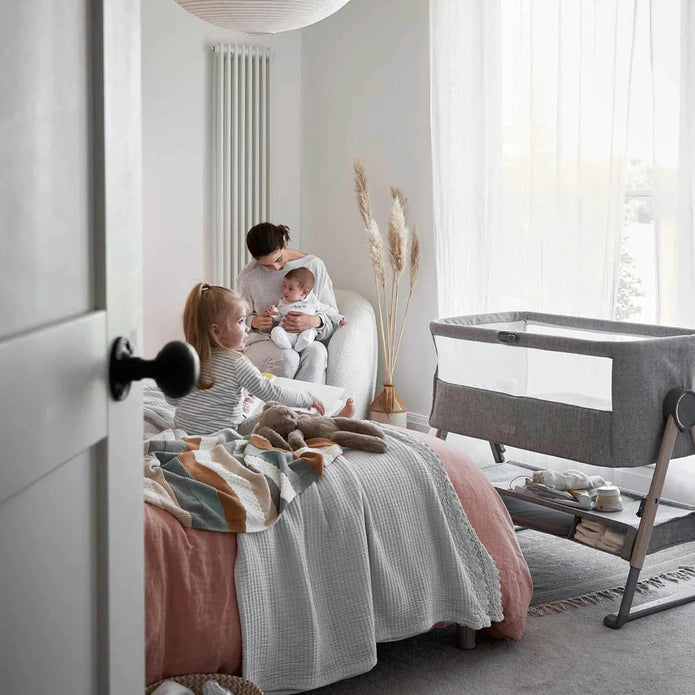 Bedside Crib Lua - Grey