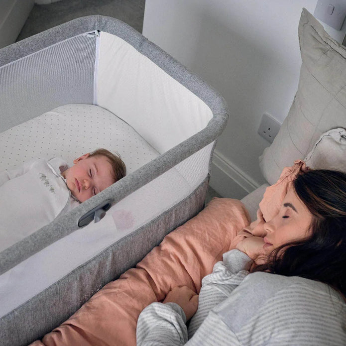 Bedside Crib Lua - Grey