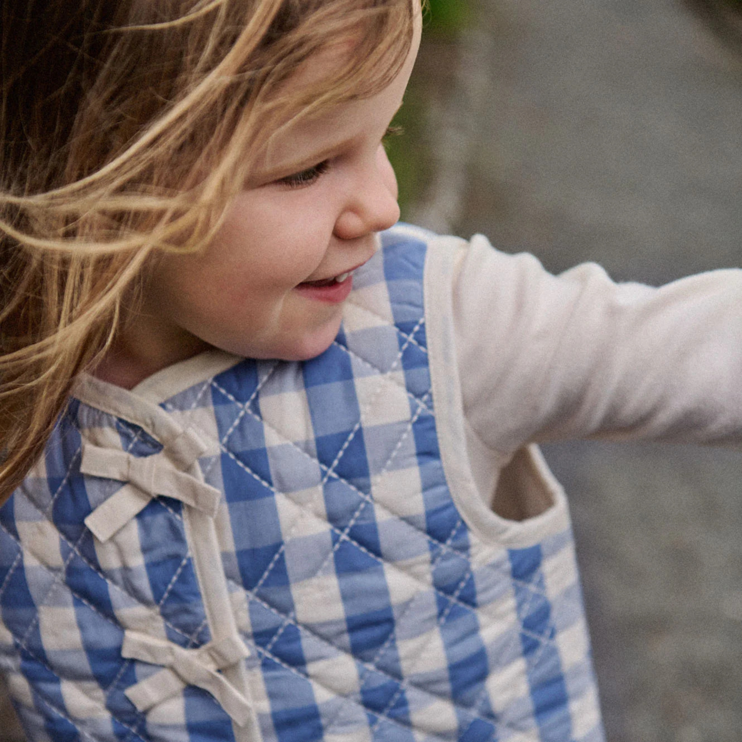 Marlo Quilted Vest - Bluebelle Check