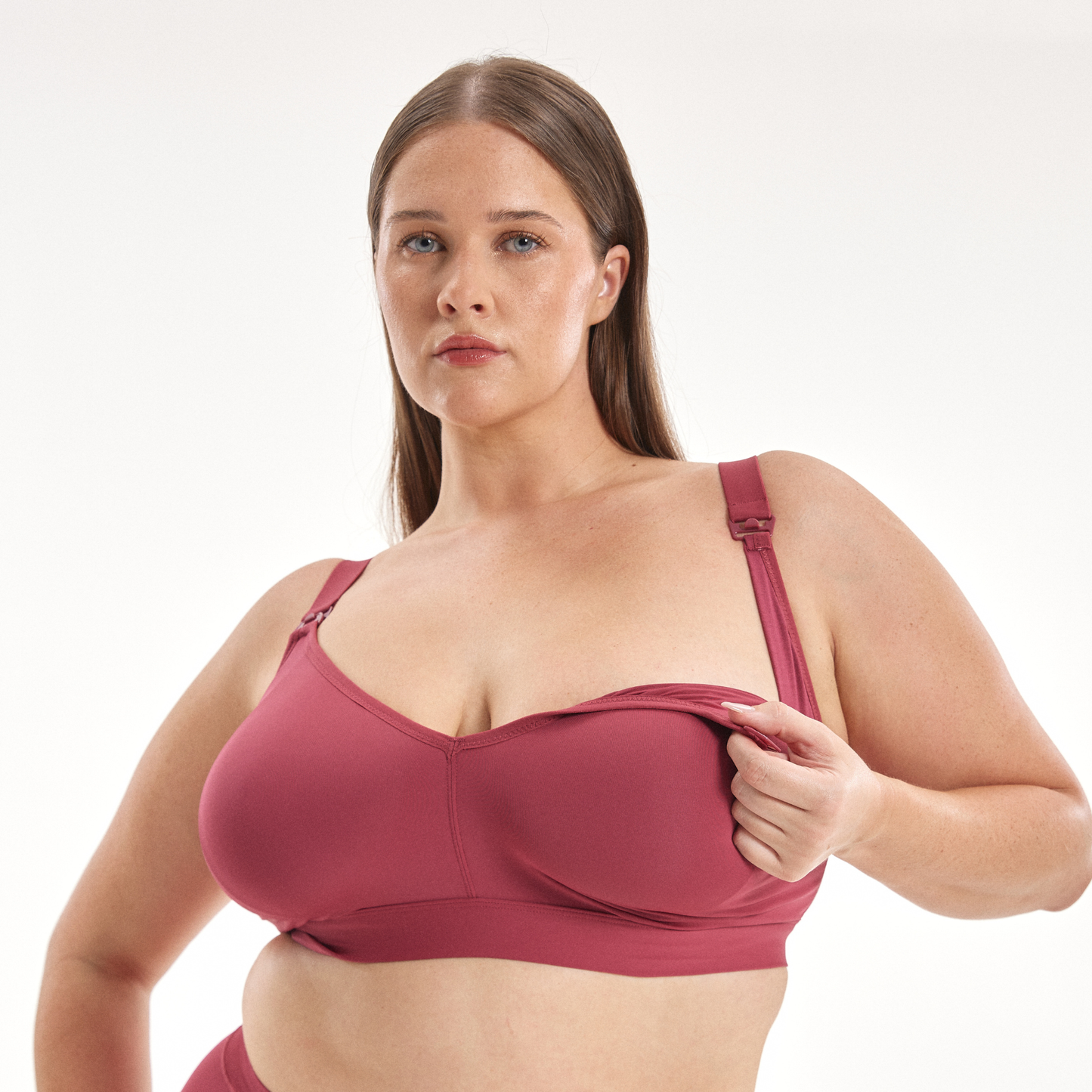 Maternity Comfort Wirefree Bralette - Burnt Fig