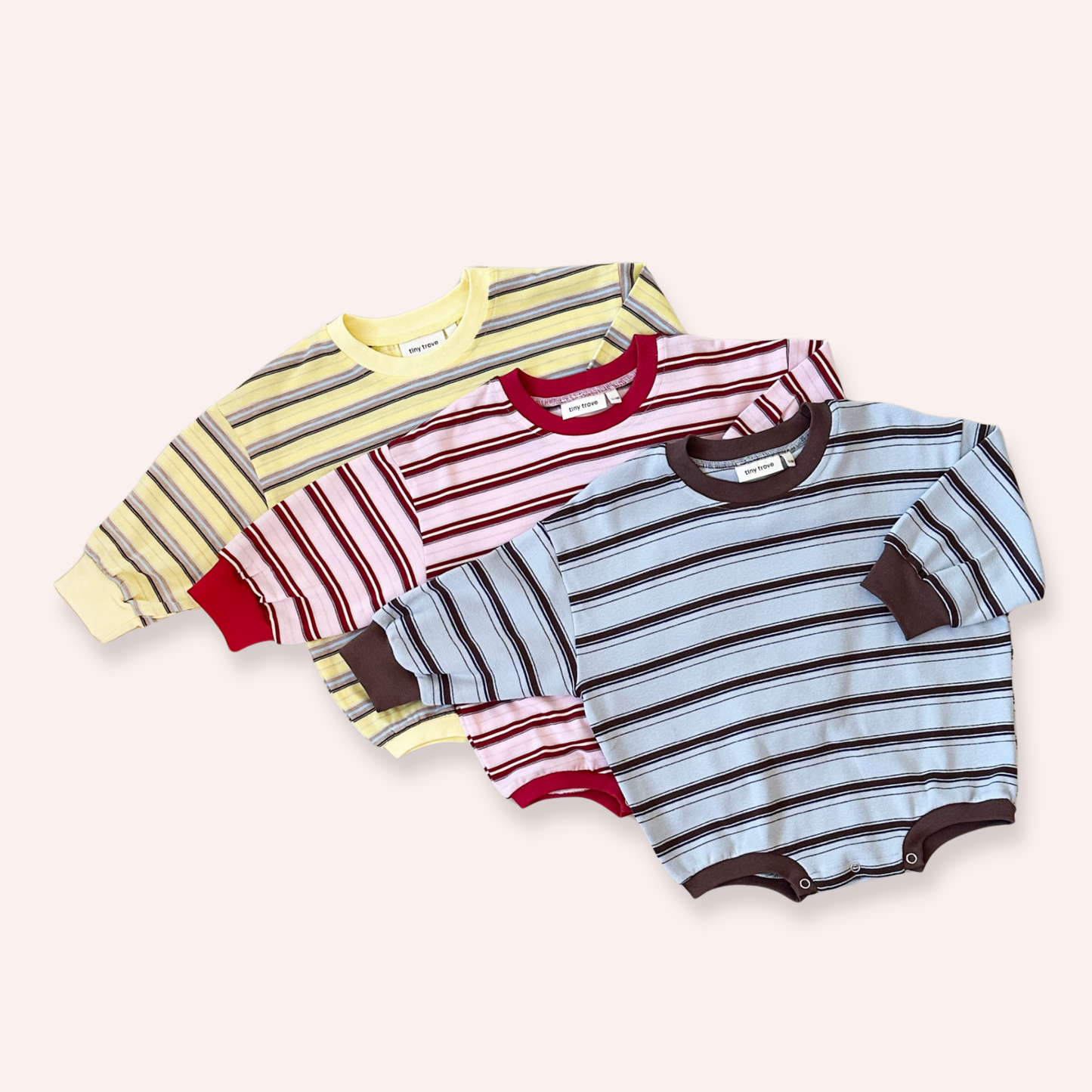 Mattie Stripe Cotton Bodysuit - Blue Stripe