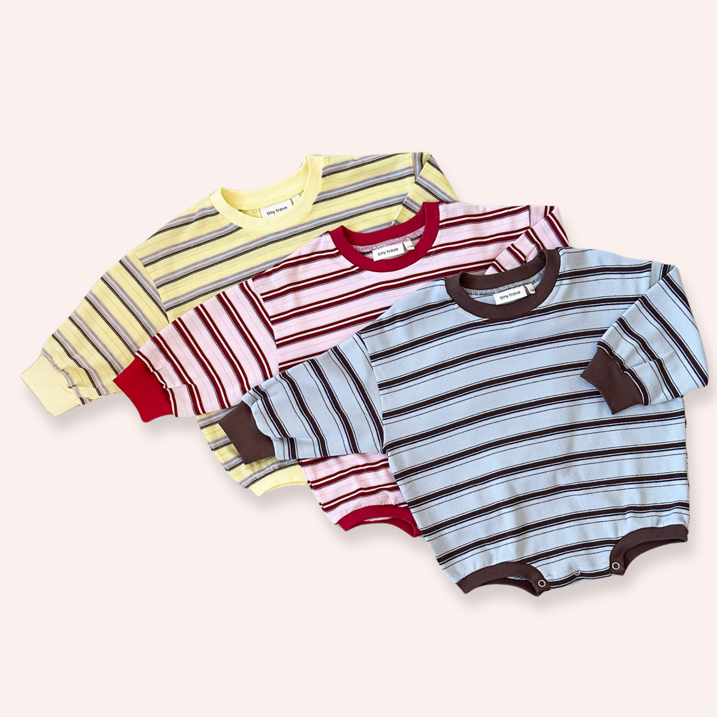 Mattie Stripe Cotton Bodysuit - Pink/Red Stripe