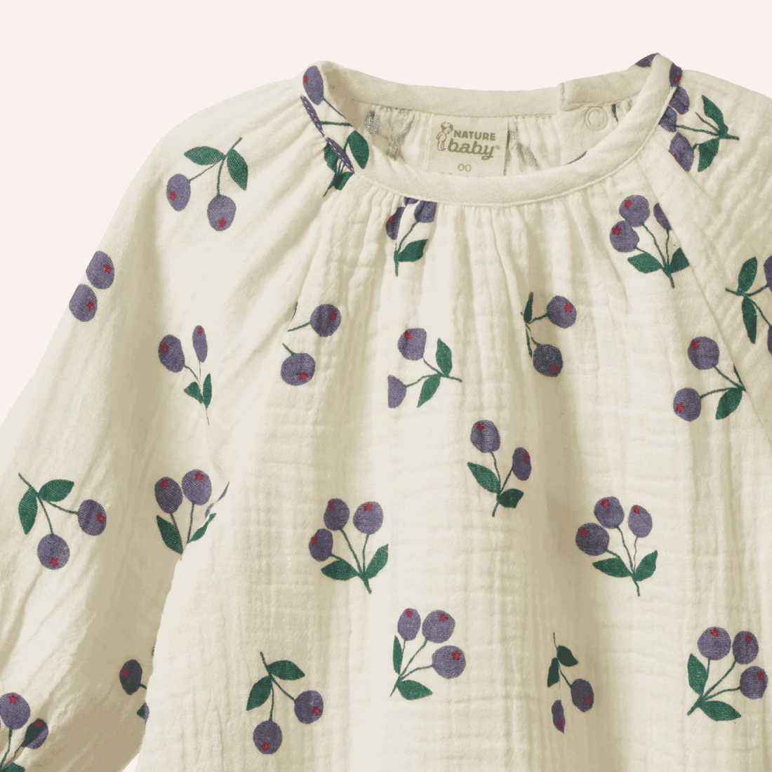 Meadow Bodysuit Muslin - Winter Berry Natural Print
