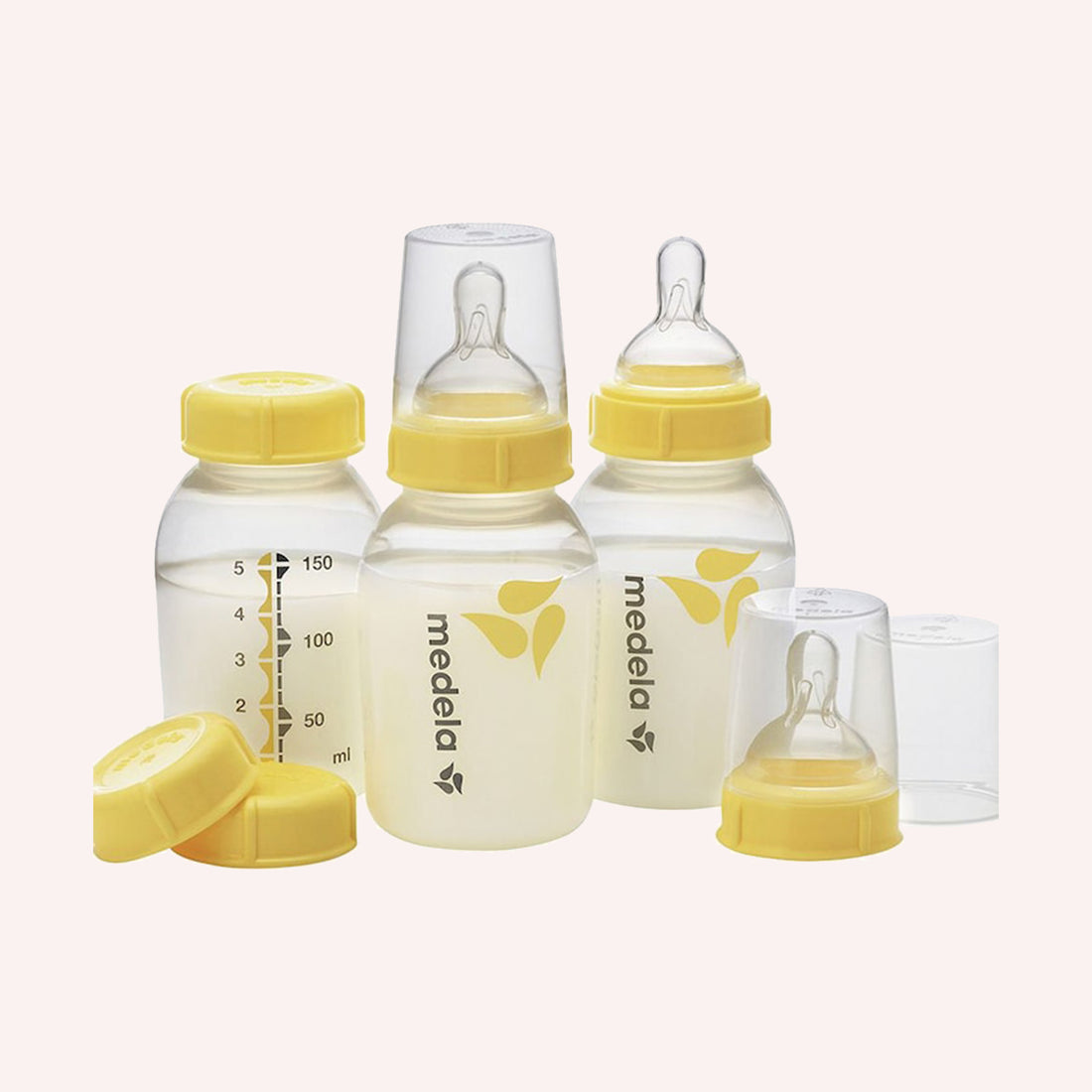 Breastmilk Bottle 150ml - Wide Base Slow Flow Teat - 3 Pack