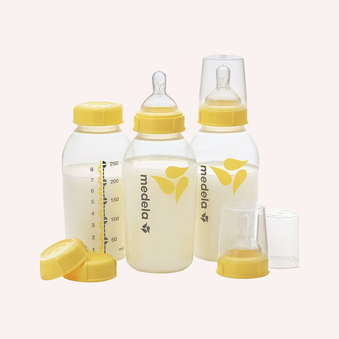 Medela Breastmilk Bottle 250ml - Wide Base Medium Flow Teat - 3 Pack