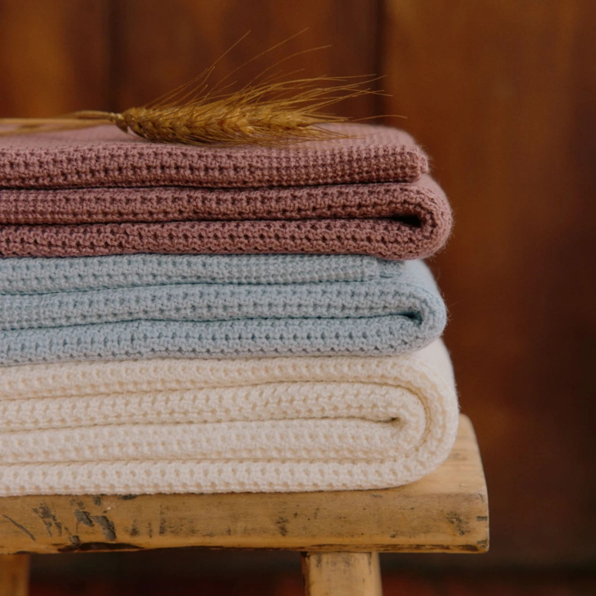Merino Knit Blanket - Natural