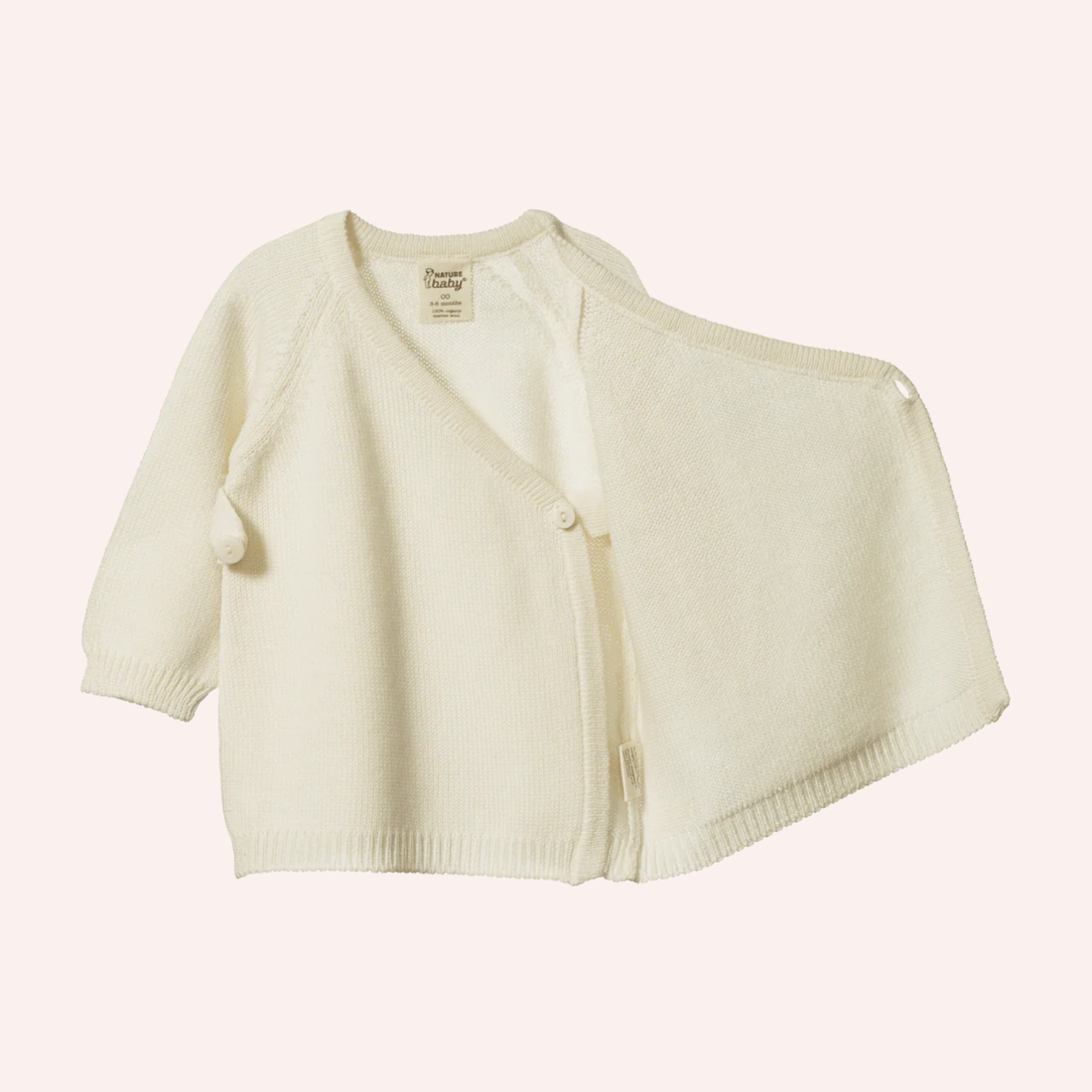 Merino Knit Kimono Jacket - Natural